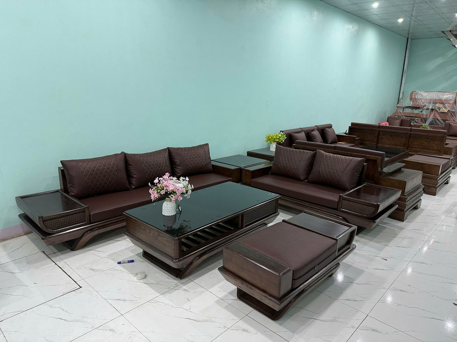 Bộ sofa gỗ cánh tiên gỗ sồi Nga